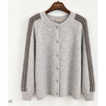 Marta du Chateau Gold Button Knit Cardigan Fango