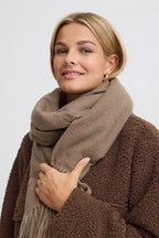 Kaulahuivi -  Scarf Rain Drum Melange/Brown