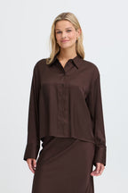 Satiinimekko - FRJUNIA Dress Molé/Brown