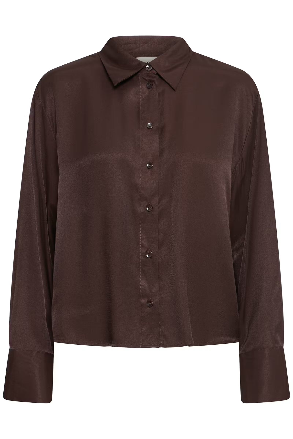 Satiinipaita-FRSHINY Shirt Molé/Brown