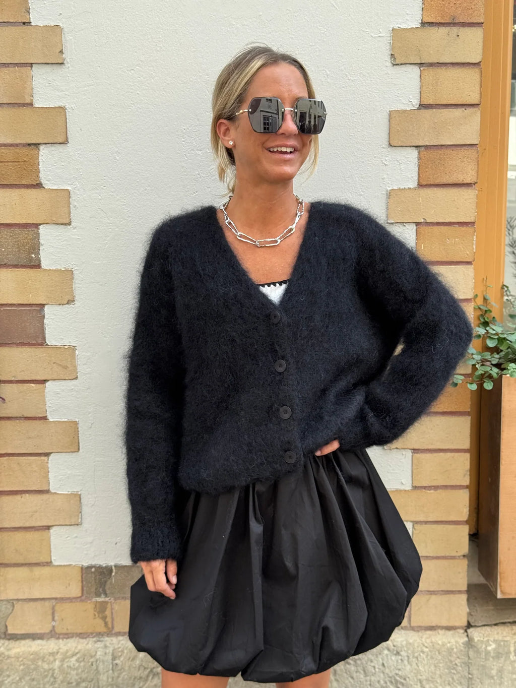 Bloom - Mohair - neuletakki, black