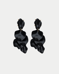 Leaf Earrings Pearl Black