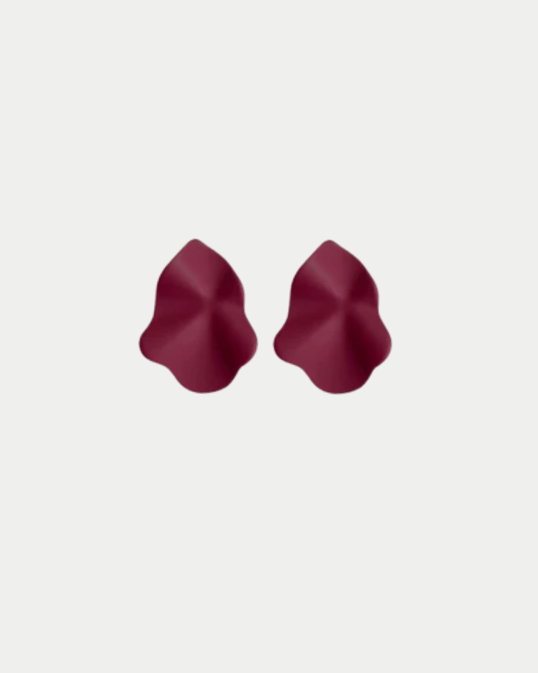 Lip Earrings Small Burgundy