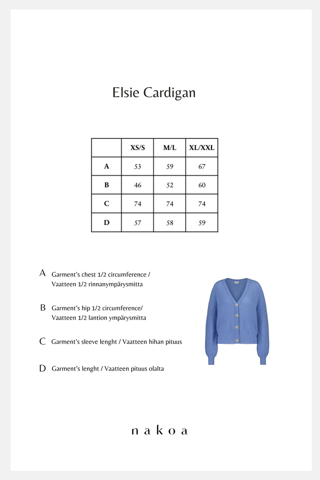 Nakoa - Elsie Cardigan, Celestial Blue