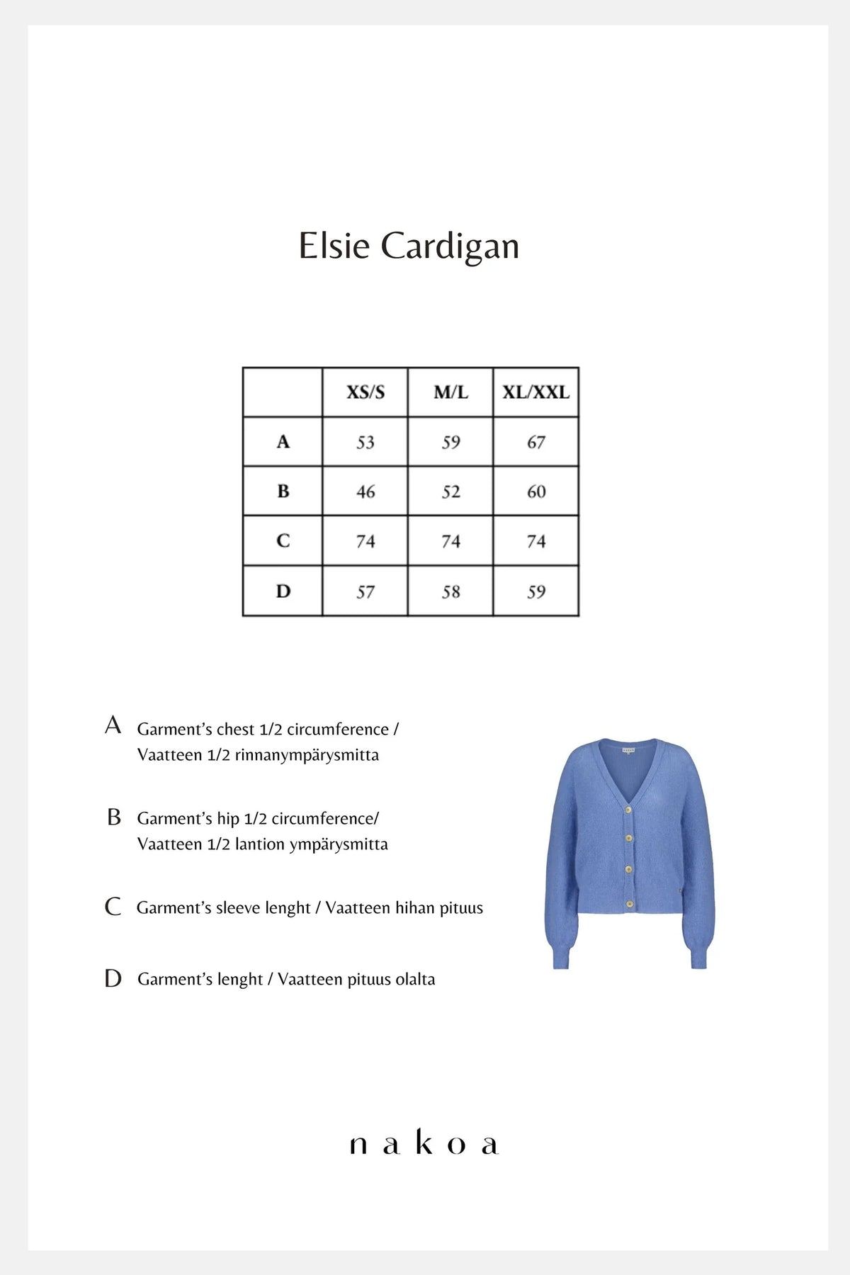 Nakoa - Elsie Cardigan, Celestial Blue