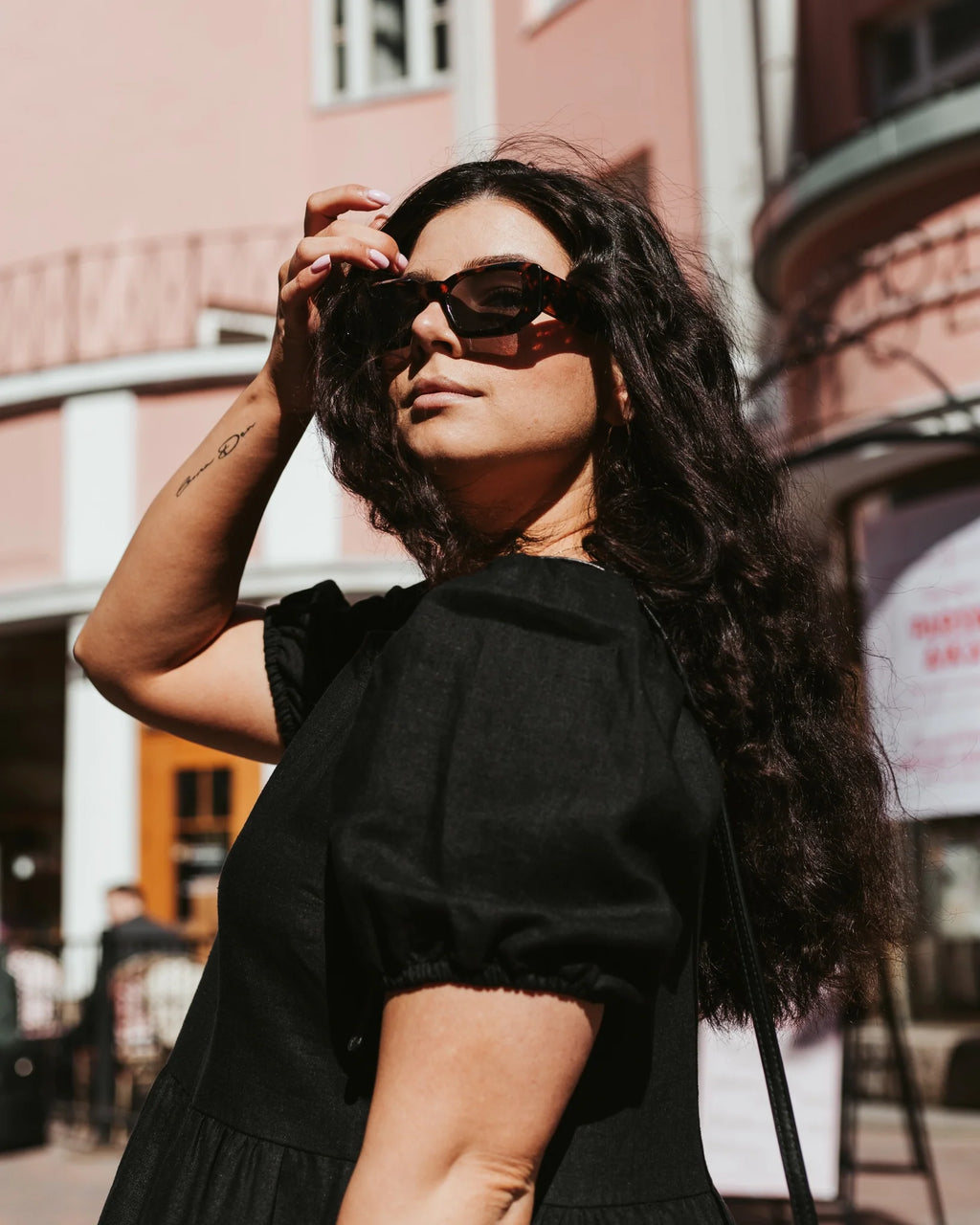 Nakoa -naisten pellavamekko.Astrid Dress,Black